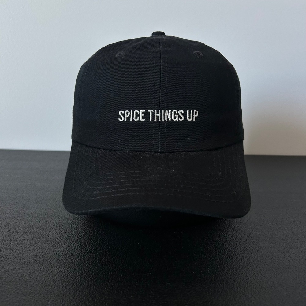 Bacardi Hat Cap Strap Back Adjustable Black Spice Things Up Rum Liquor Alcohol